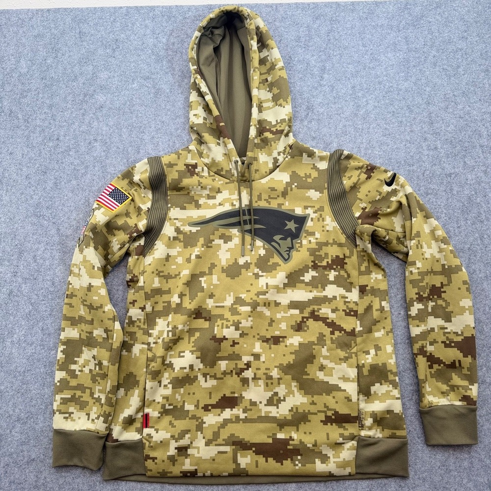 Nike Hoodie Men's M Digital Camo New England Patriots NFL Dri-Fit Pullover